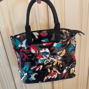 Vera Bradley Black Splash Floral Tote Bag